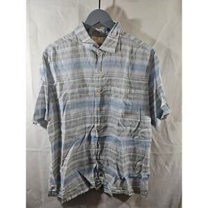 Tasso Elba Island Shirt Mens Multicolor Button Down  Large Short Sleeve shirt